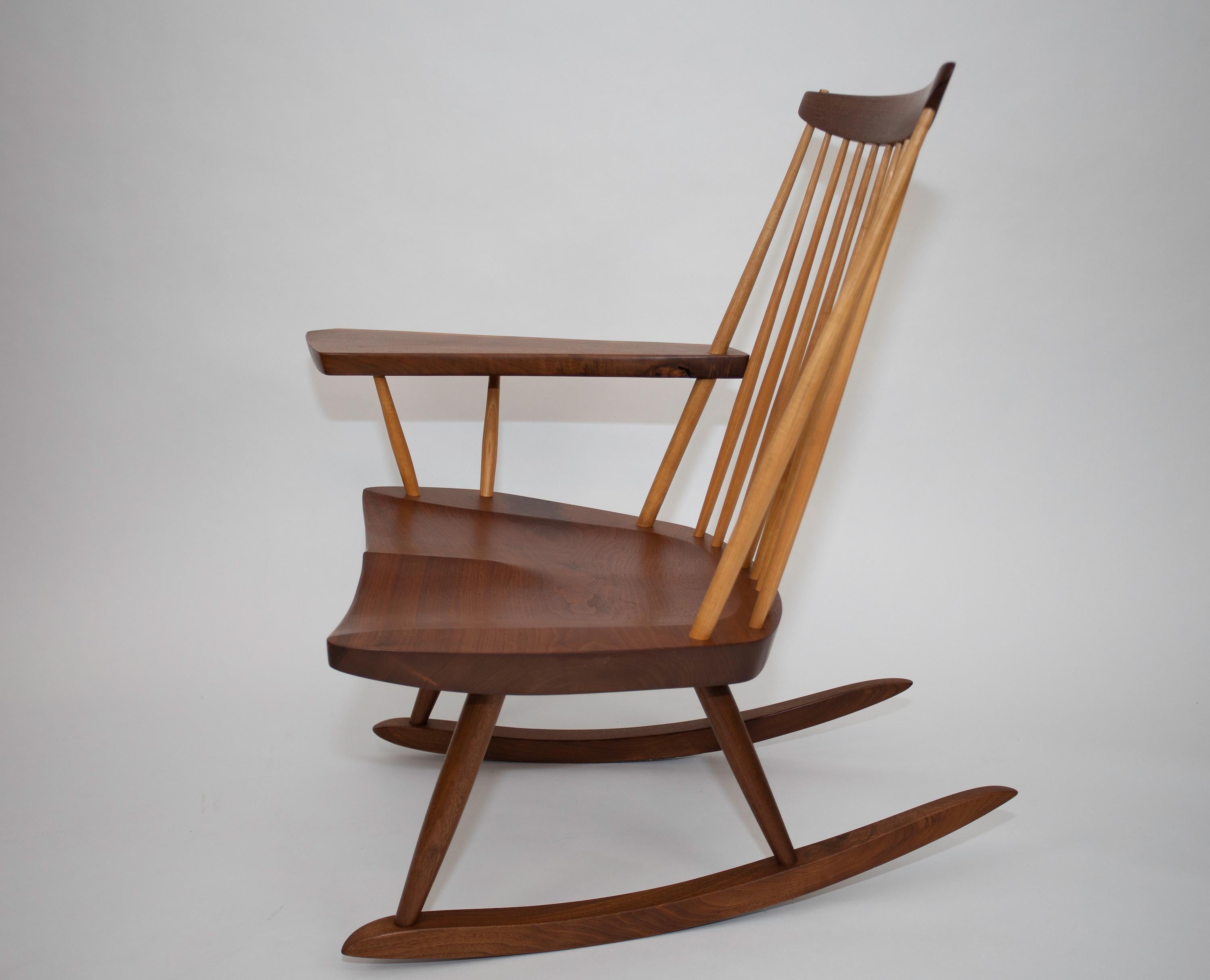 Contemporary Nakashima Studios Slab Arm Rocker