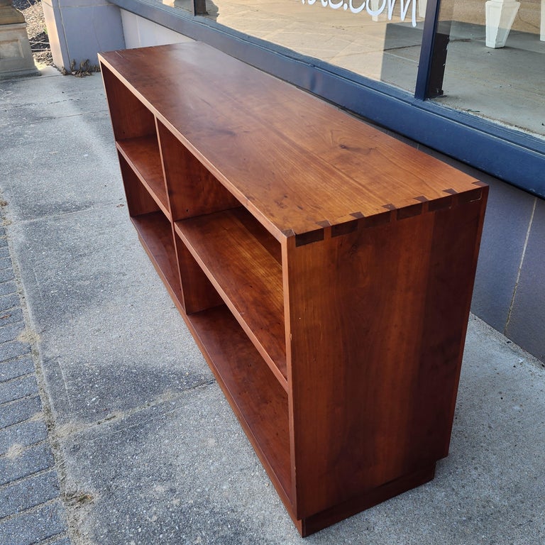 North American Nakashima Style Cherry Bookcase by Mack and Rodel, circa 1992 For Sale