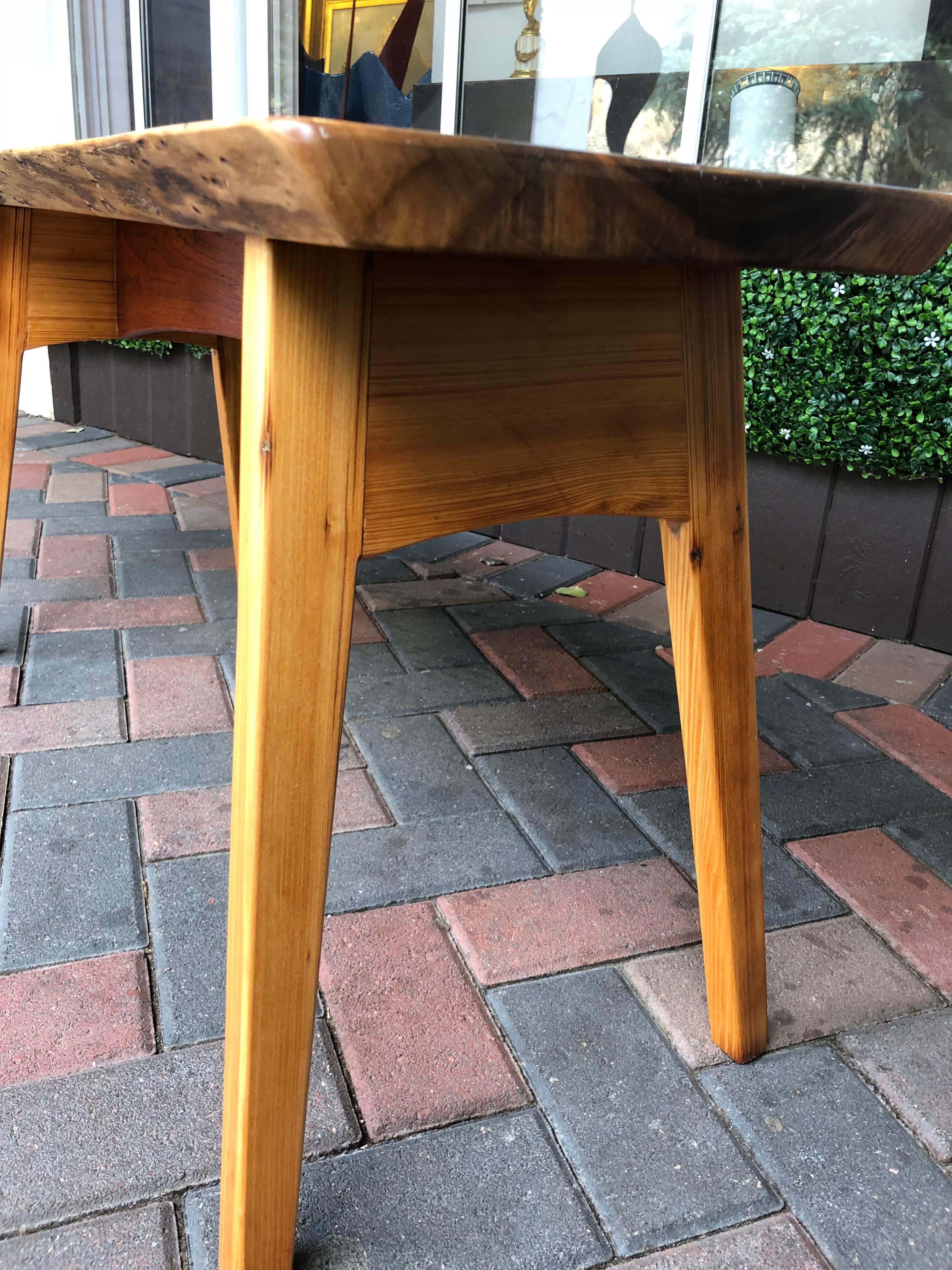 Organic Modern Nakashima Style Live Edge Bench