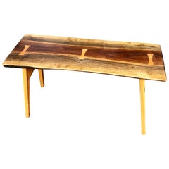 Nakashima Style Live Edge Bench