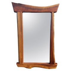 Nakashima Style Live Edge Mid Century Mirror