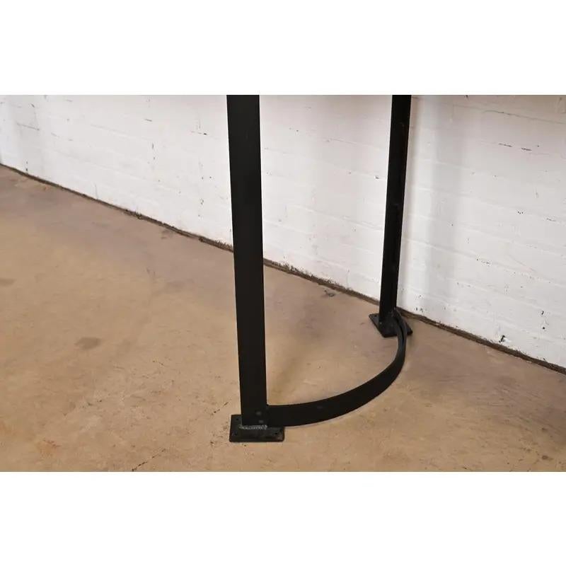 Nakashima Style Modern Studio Crafted Monumental Solid Walnut Slab Console Table For Sale 6