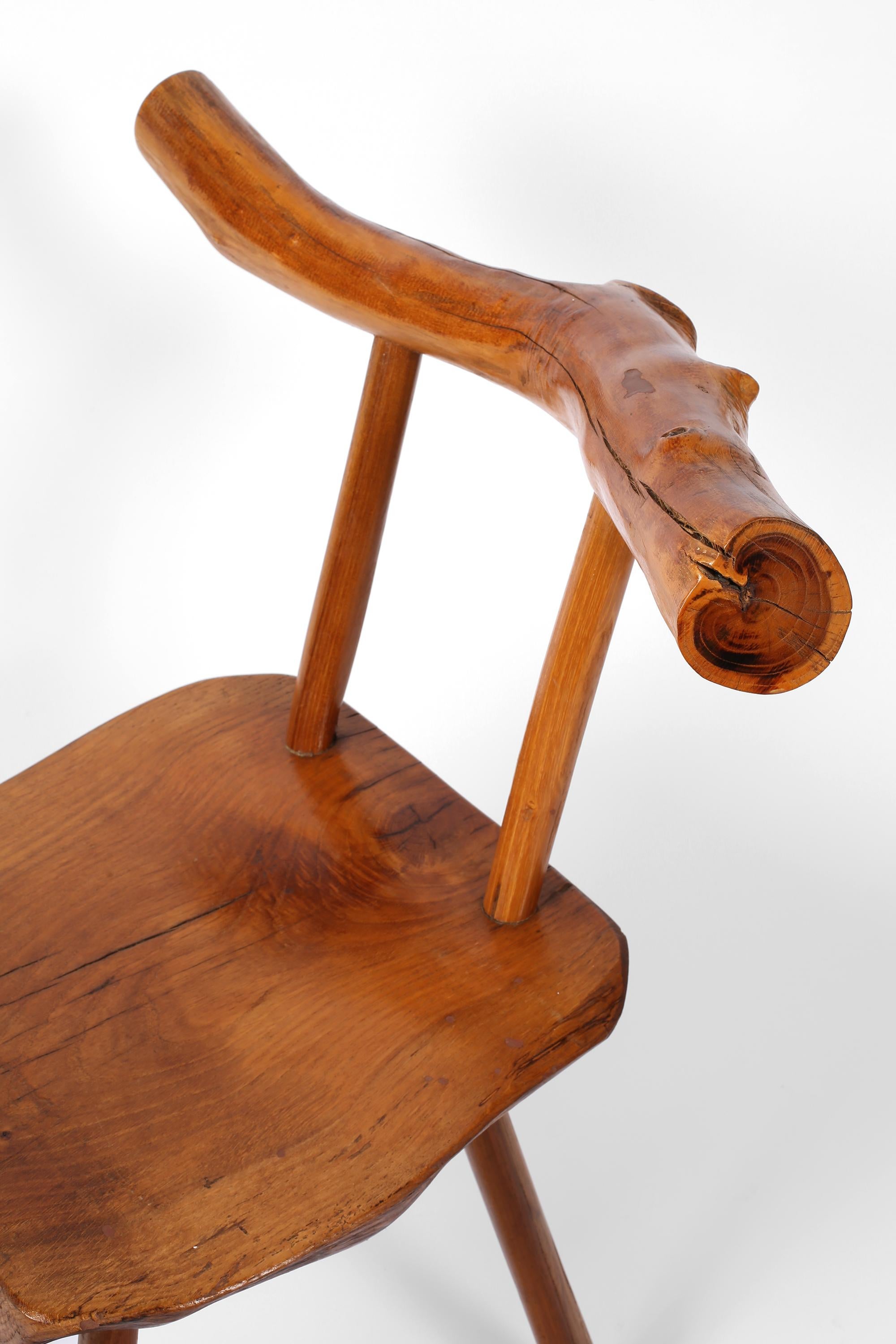 Nakashima Style Organic Free Form Brutalist Wabi Sabi Timber Stühle im Angebot 4