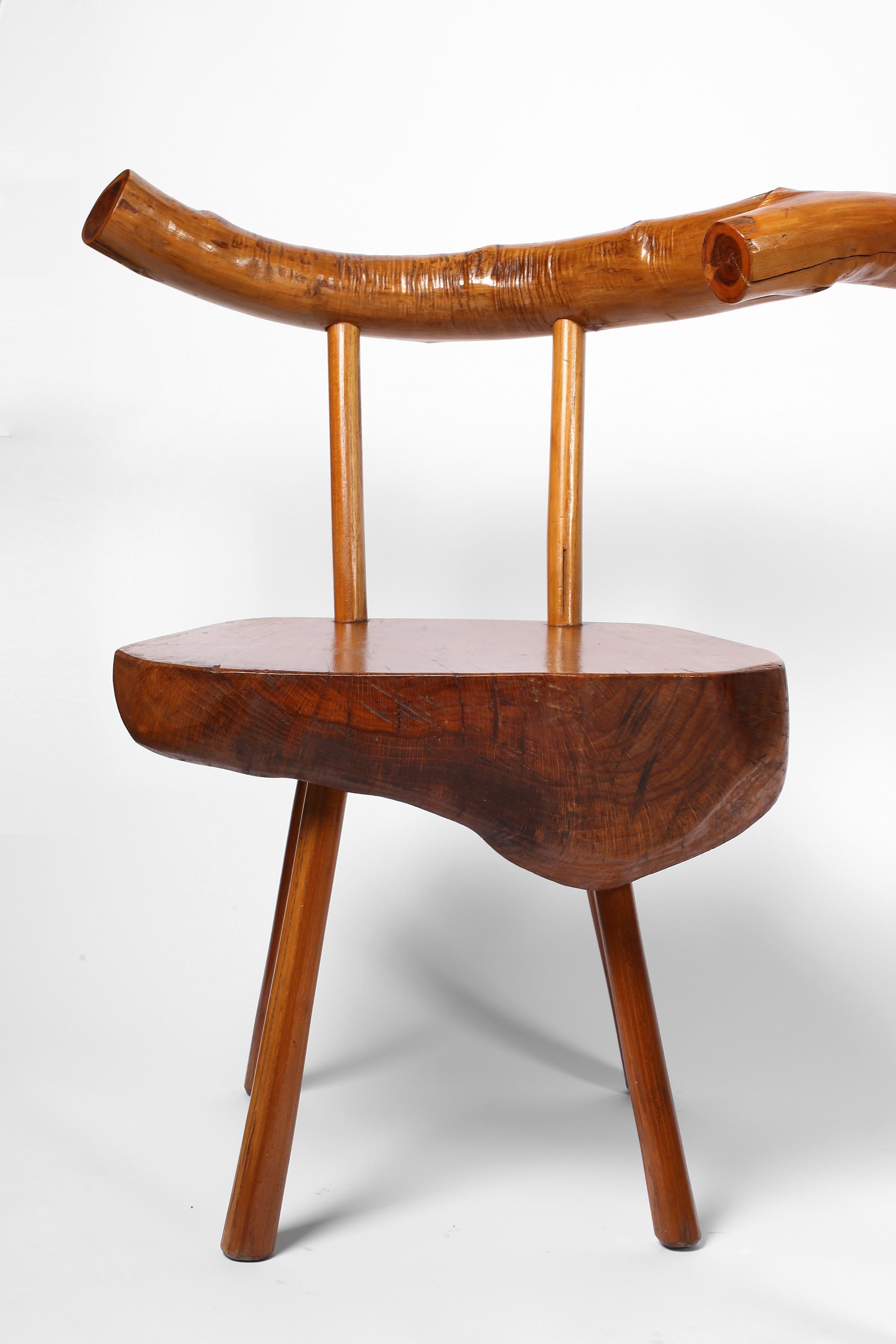 Nakashima Style Organic Free Form Brutalist Wabi Sabi Timber Stühle im Angebot 5