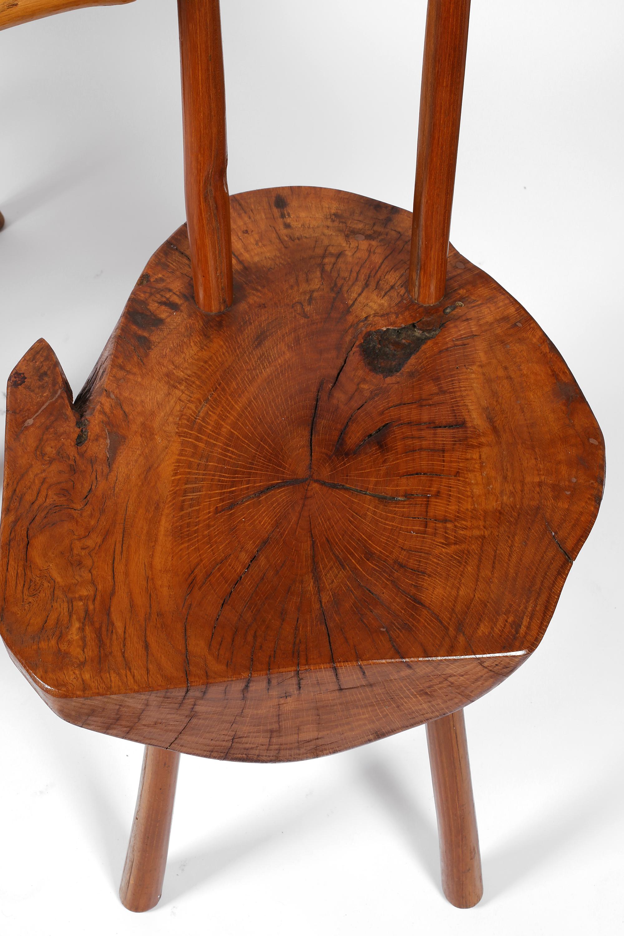 Nakashima Style Organic Free Form Brutalist Wabi Sabi Timber Stühle im Angebot 7