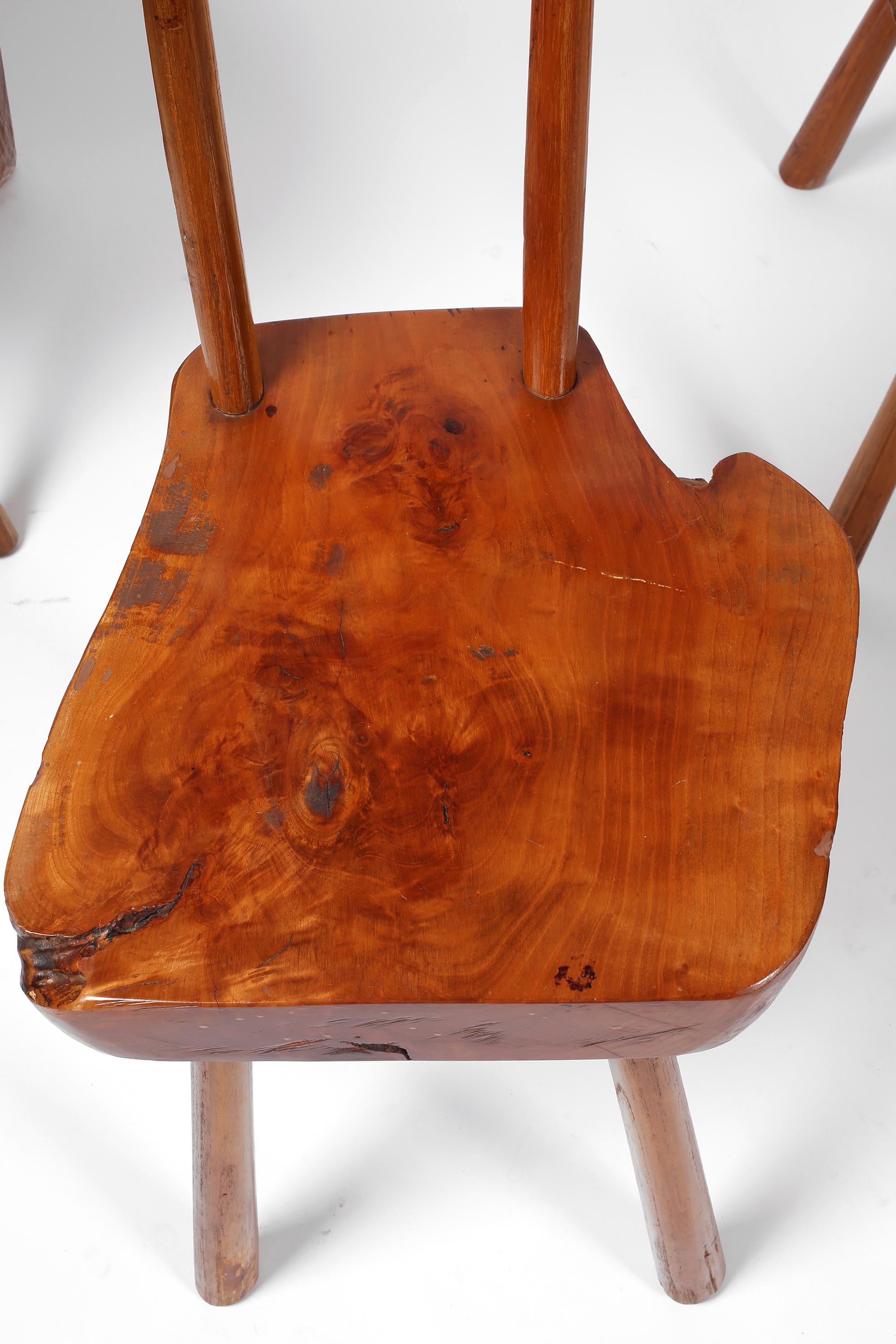 Nakashima Style Organic Free Form Brutalist Wabi Sabi Timber Stühle im Angebot 9