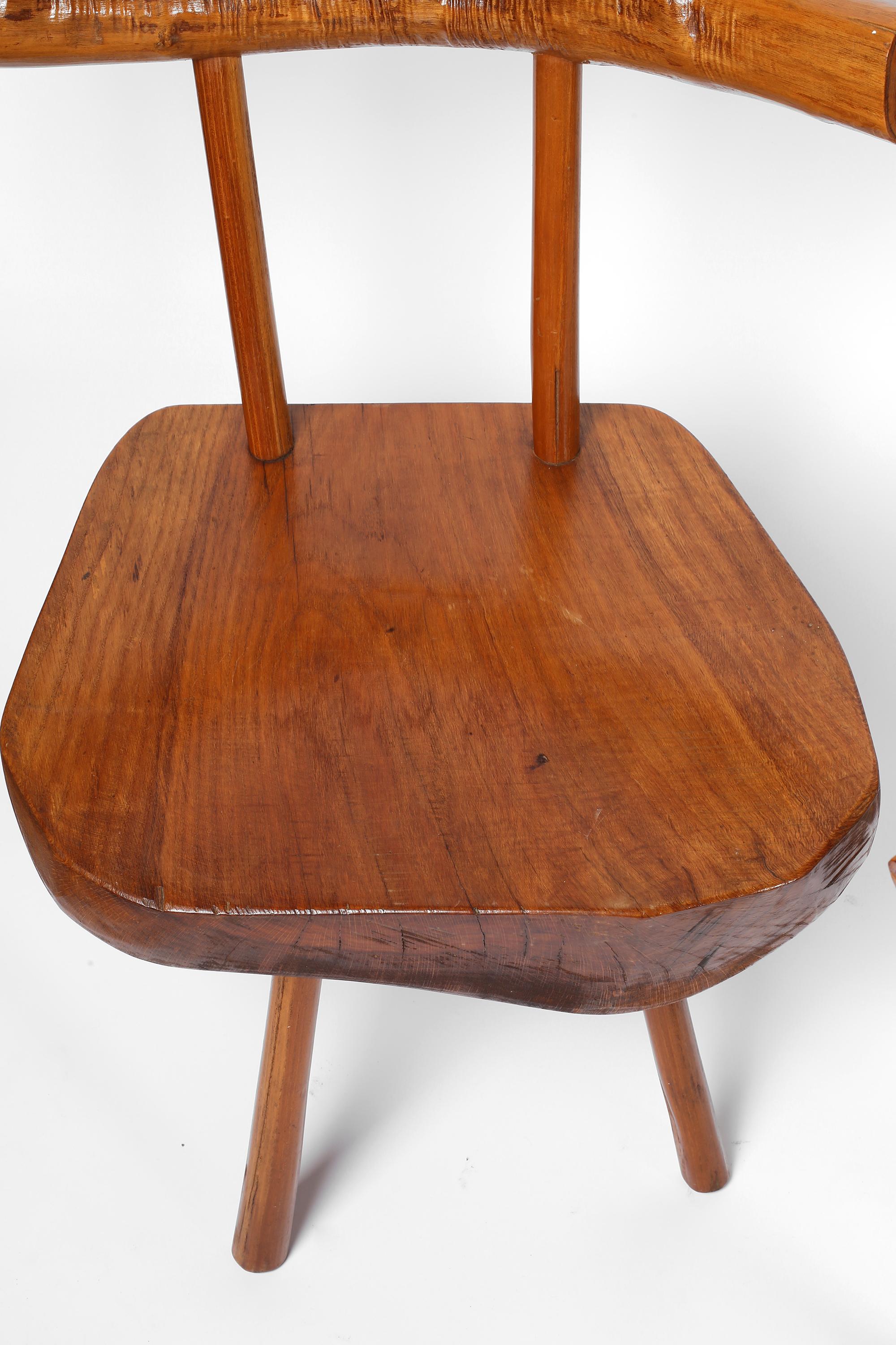 Nakashima Style Organic Free Form Brutalist Wabi Sabi Timber Stühle im Angebot 10