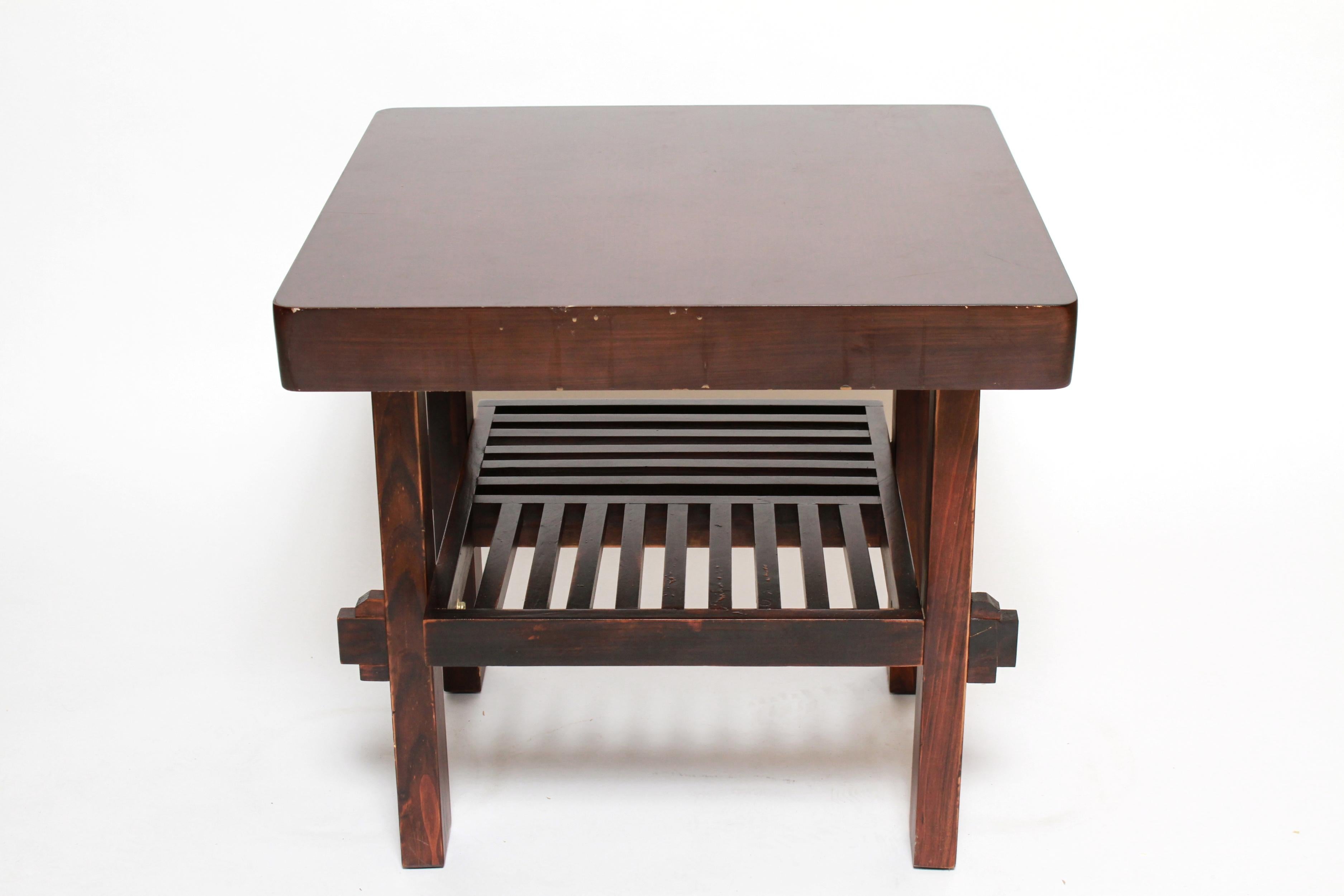 Mid-Century Modern Nakashima Style Side Table