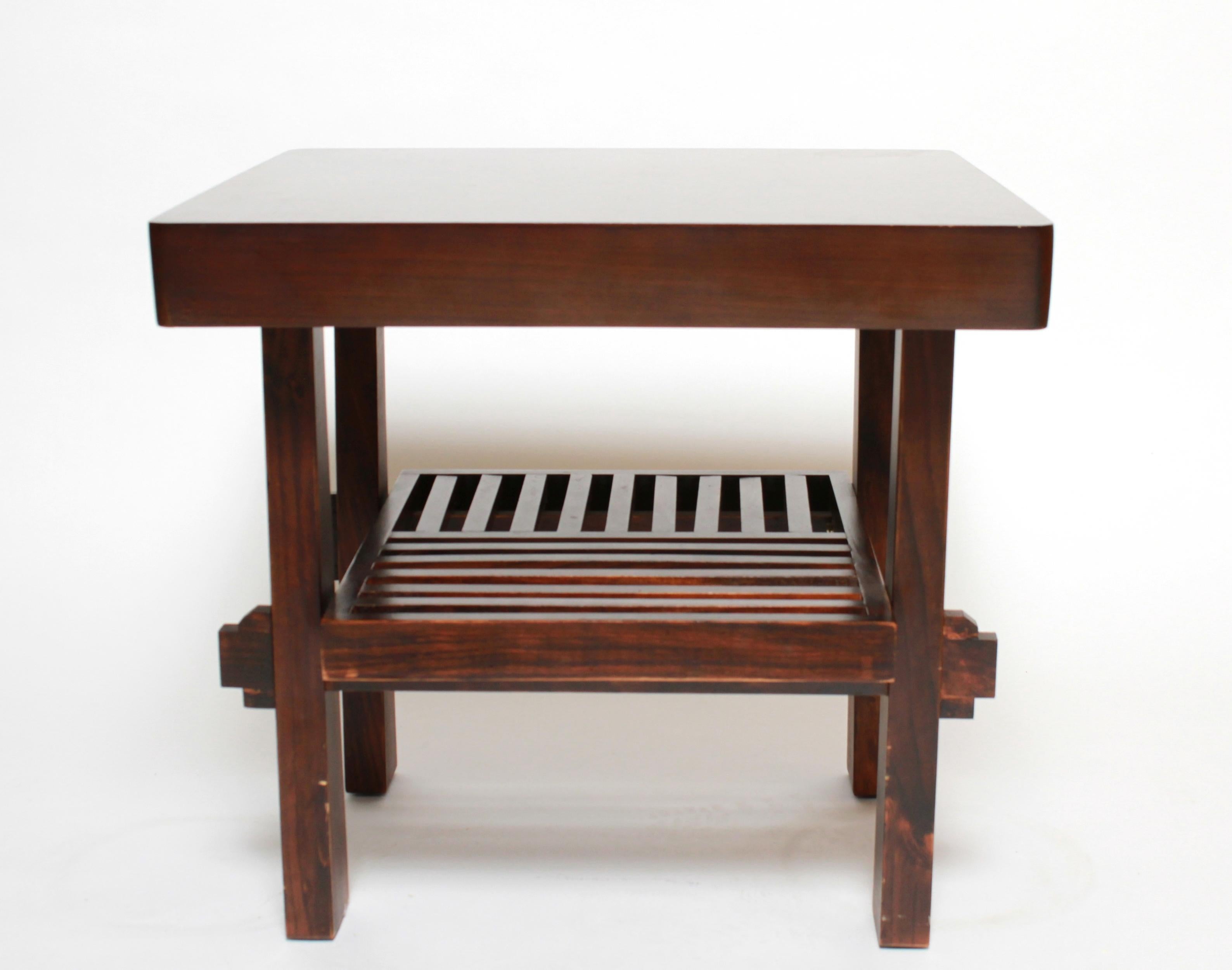 Wood Nakashima Style Side Table