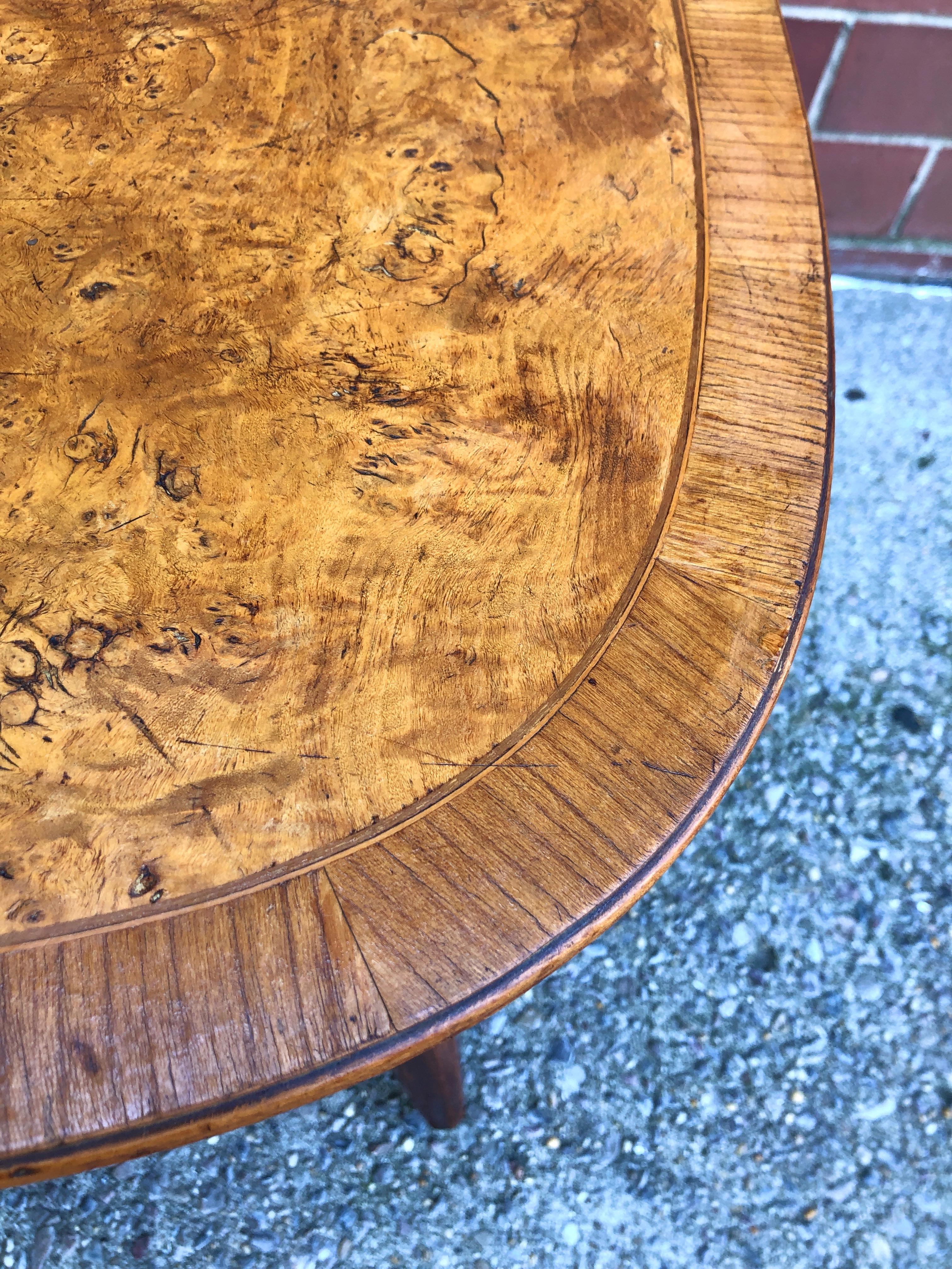 Mid-20th Century Nakashima Widdicomb Style Walnut and Burl Table For Sale