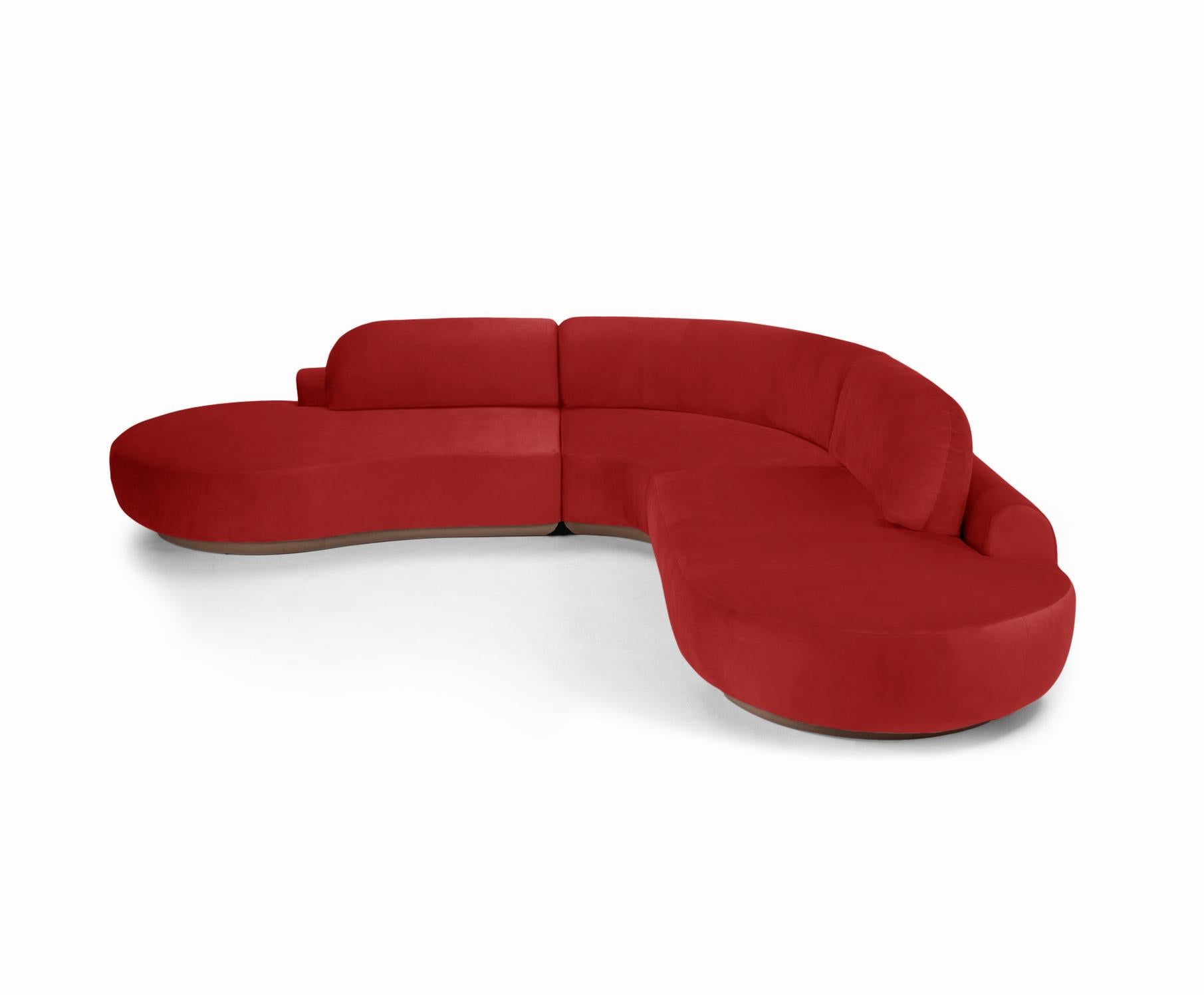 Le canapé sectionnel Naked est un canapé modulaire aux courbes invitantes et à l'assise confortable. Fabriqué à la main avec une base en bois massif. Le canapé sectionnel Naked est disponible dans un certain nombre de matériaux, de finitions et de