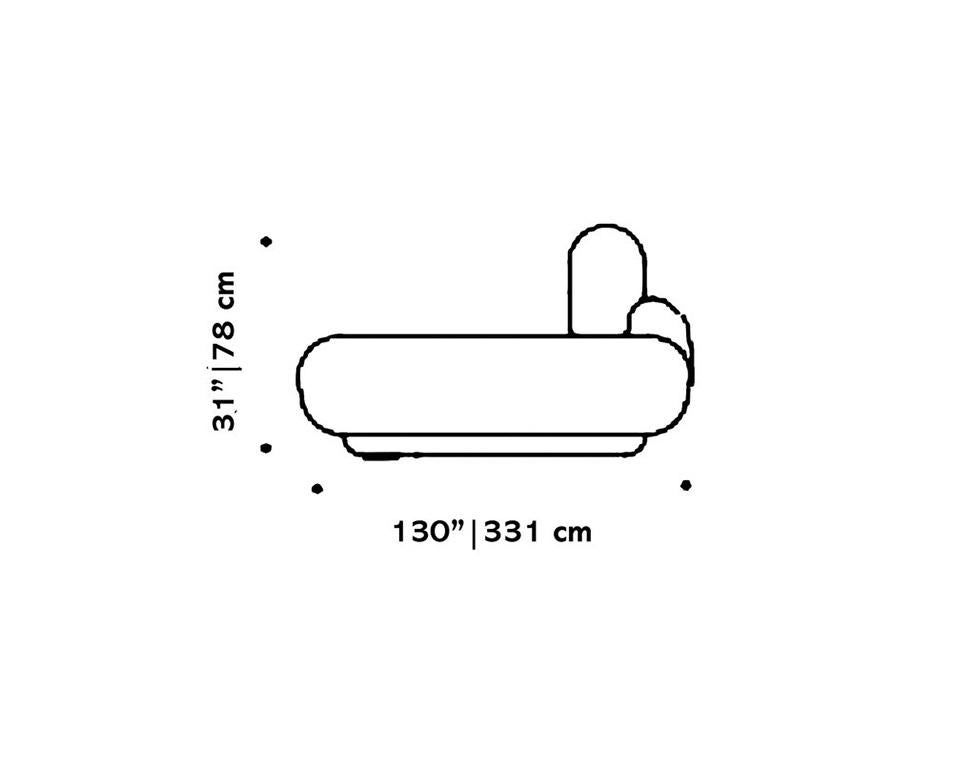 XXI secolo e contemporaneo Divano Naked Curved Sectional, 3 pezzi con Frassino-056-5 e Alluminio in vendita