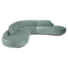 Divano Naked Curved Sectional, 3 pezzi con frassino-056-5 e liscio 60
