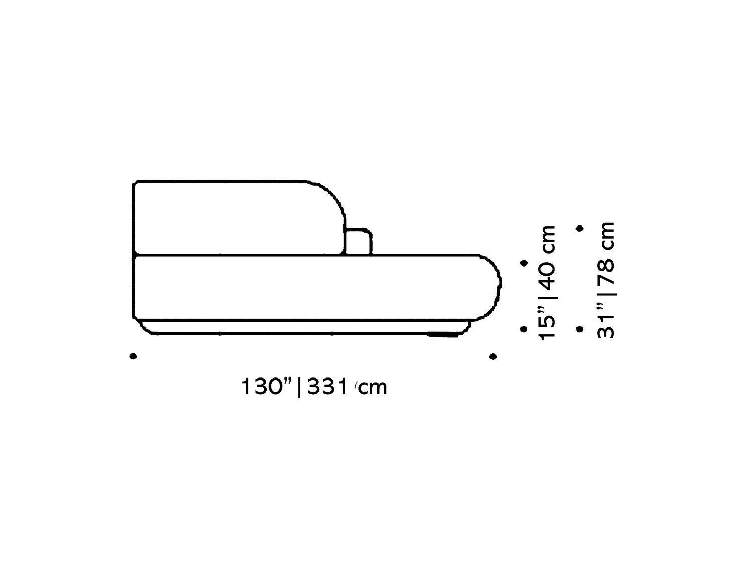 Moderne Canapé sectionnel à courbes nues, 4 pièces, en hêtre et aluminium -056-1 en vente