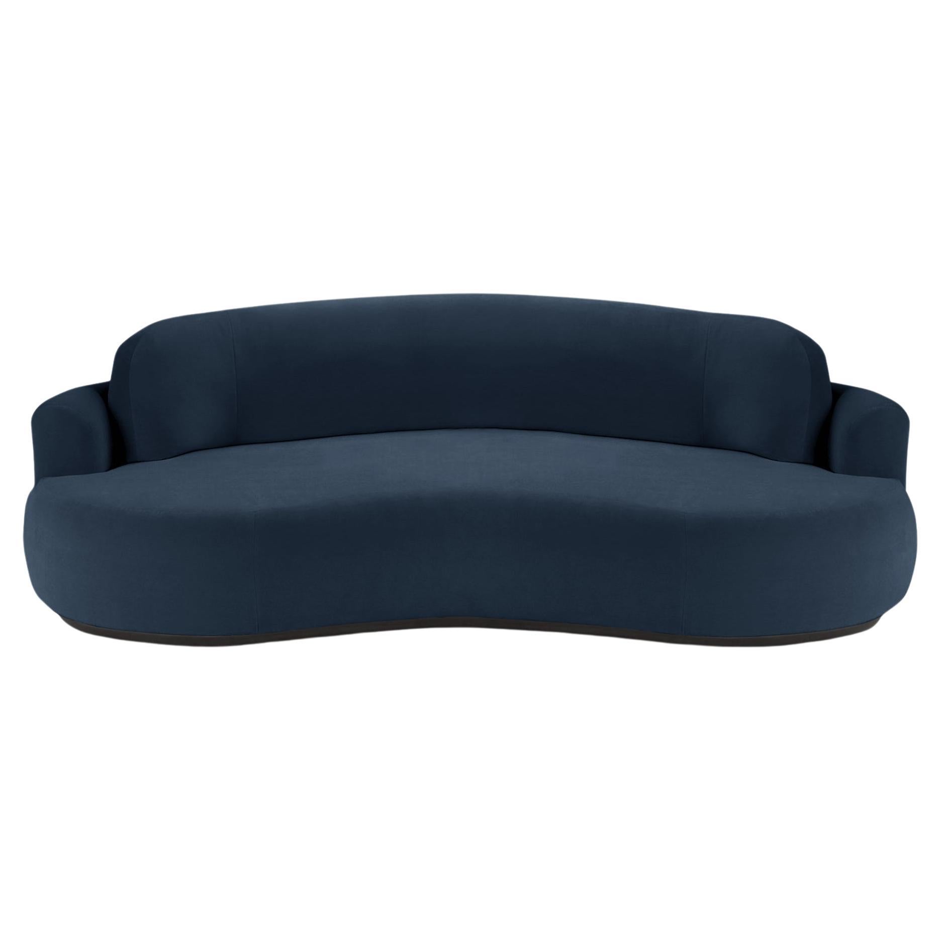 Naked Curved Sofa, Large with Beech Ash-056-5 and Paris Black For Sale