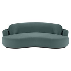 Gebogenes Sofa mit Naked-Kurve, groß mit Eschenholz-Asche-056-5 und Teal