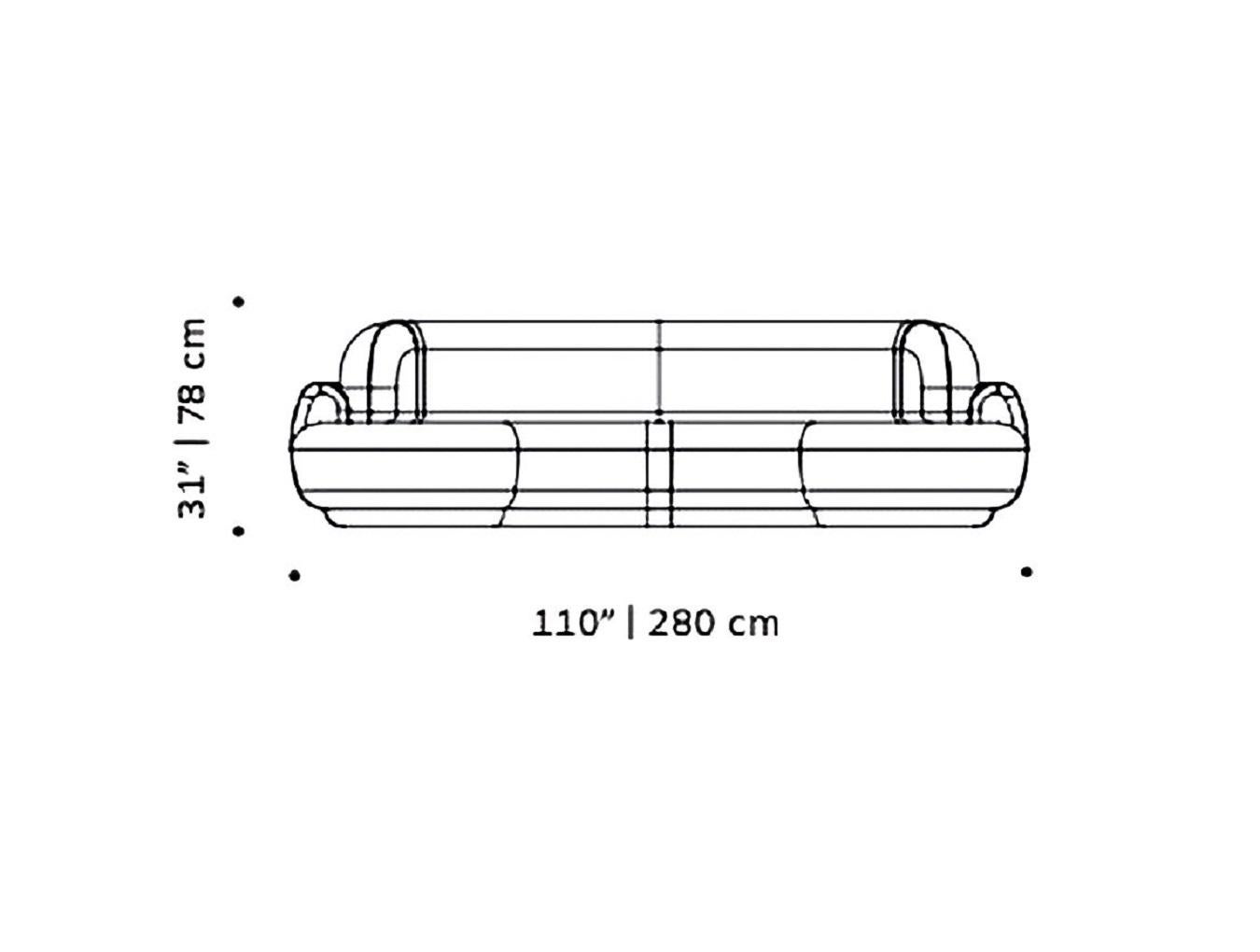 Modern Naked Curved Sofa, Medium with Beech Ash-056-1 and Vigo Blossom For Sale