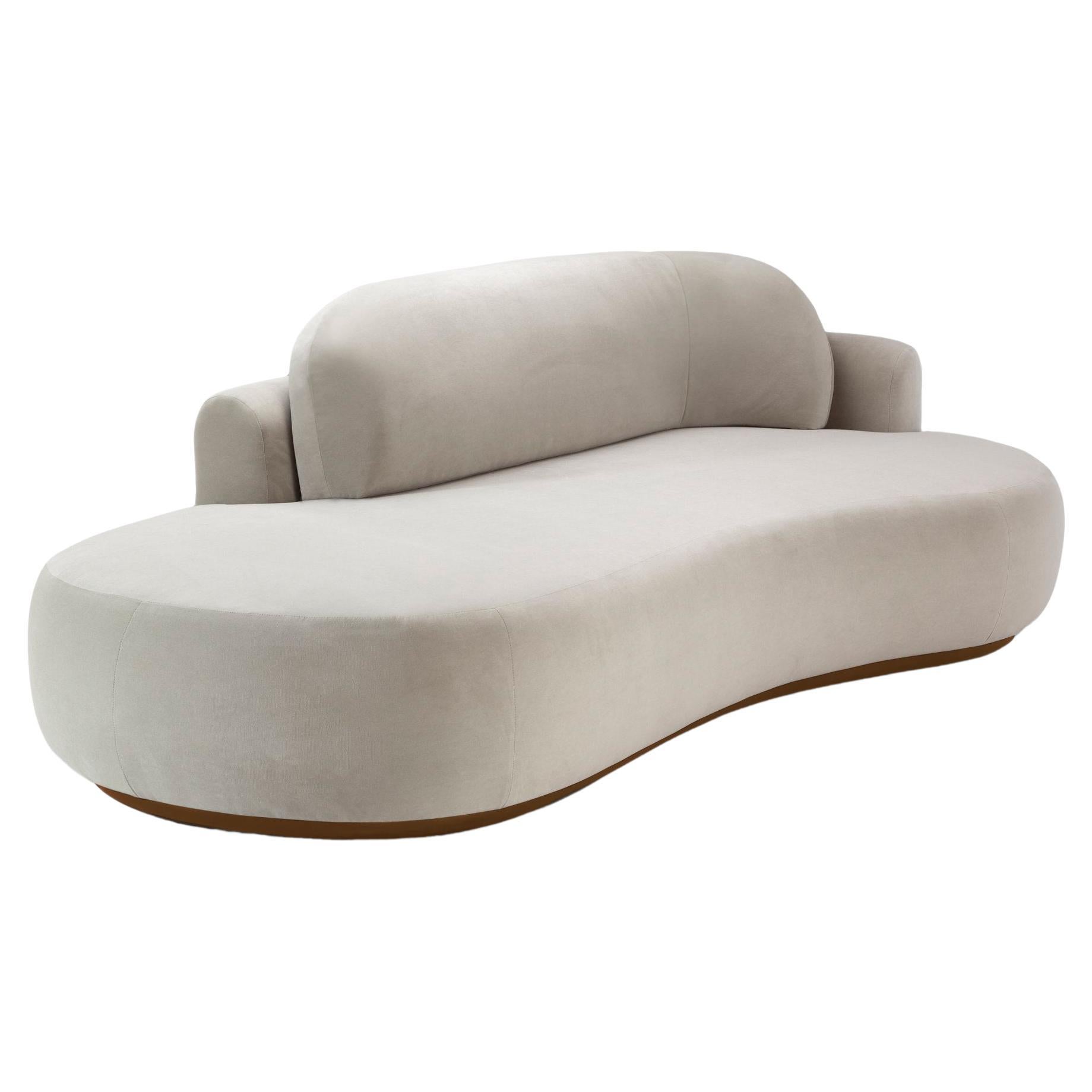 Naked Curved Sofa Single with Beech Ash-056-1 and Paris Mouse For Sale