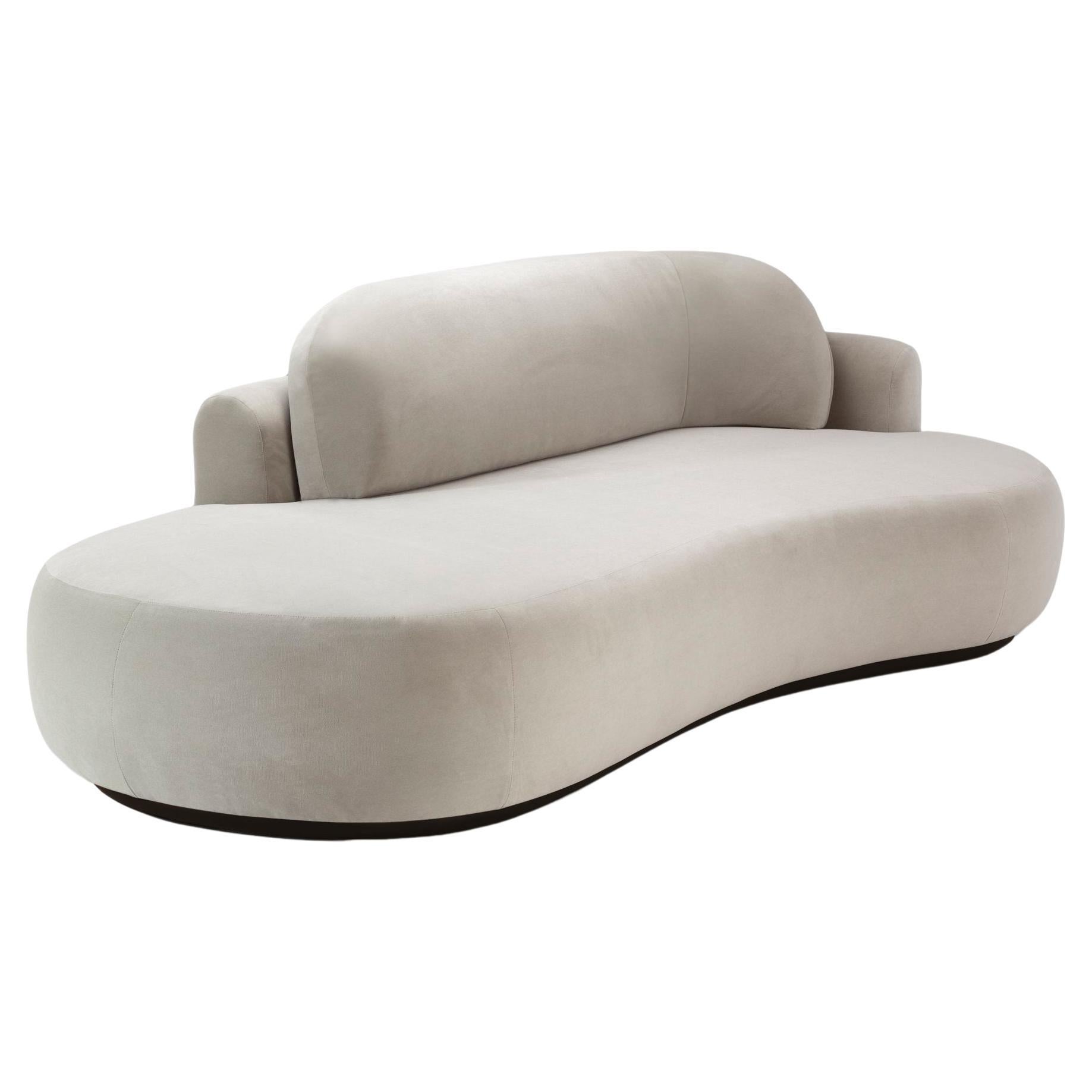 Naked Curved Sofa Single with Beech Ash-056-5 and Paris Mouse