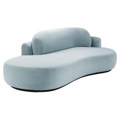 Naked Curved Sofa Single with Beech Ash-056-5 and Paris Safira