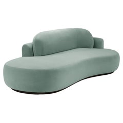 Naked Curved Sofa Single mit Buche-Asche-056-5 und Rauch 60