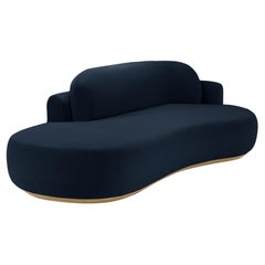 Naked Curved Sofa Single mit Eiche Natur und Pariser Schwarz