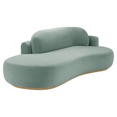 Naked Curved Sofa Single mit Eiche Natur und Rauch 60