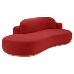 Naked Curved Sofa Single mit Eiche Natur und Rauch 72