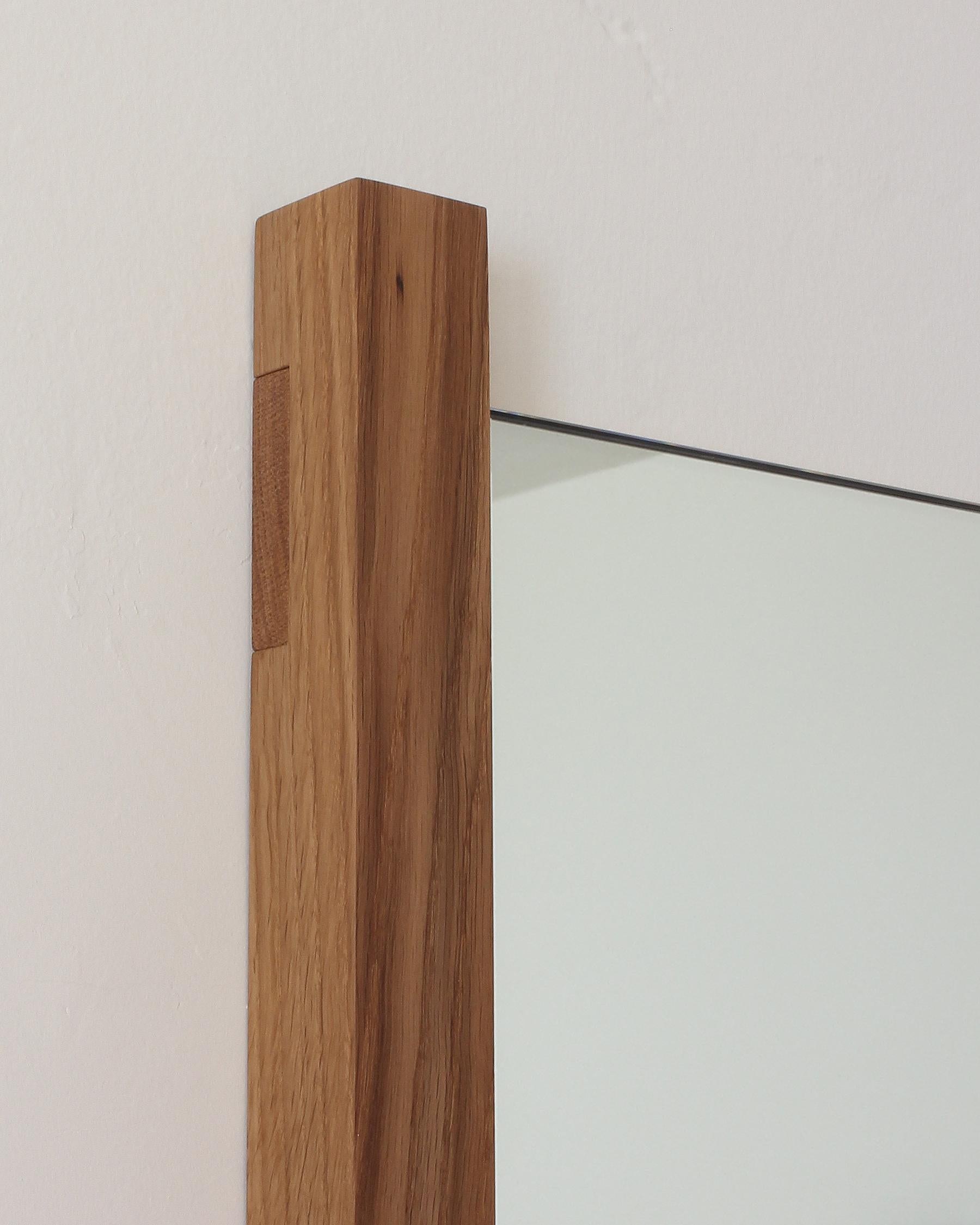 Americano Cornice per specchio nuda in Oak Oak bianco in vendita
