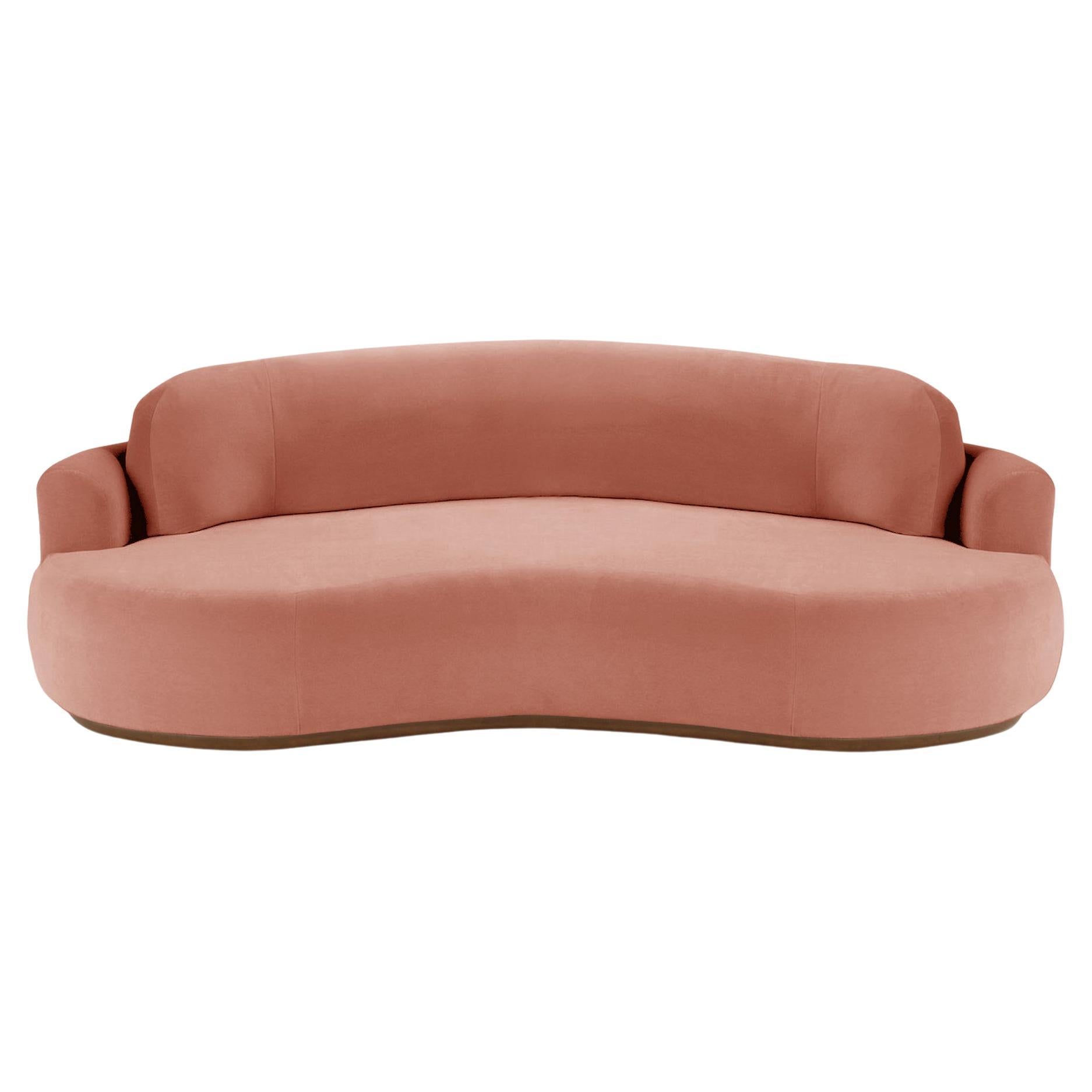 Naked Round Sofa, Large with Beech Ash-056-1 and Paris Brick