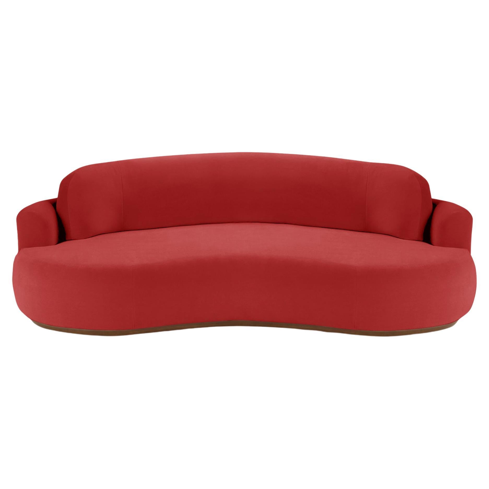 Naked Round Sofa, groß mit Eschenholz-Asche-056-1 und Rauch 72