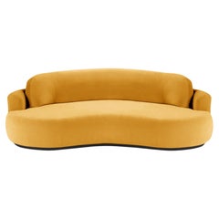 Naked Round Sofa, Large with Beech Ash-056-5 and Corn