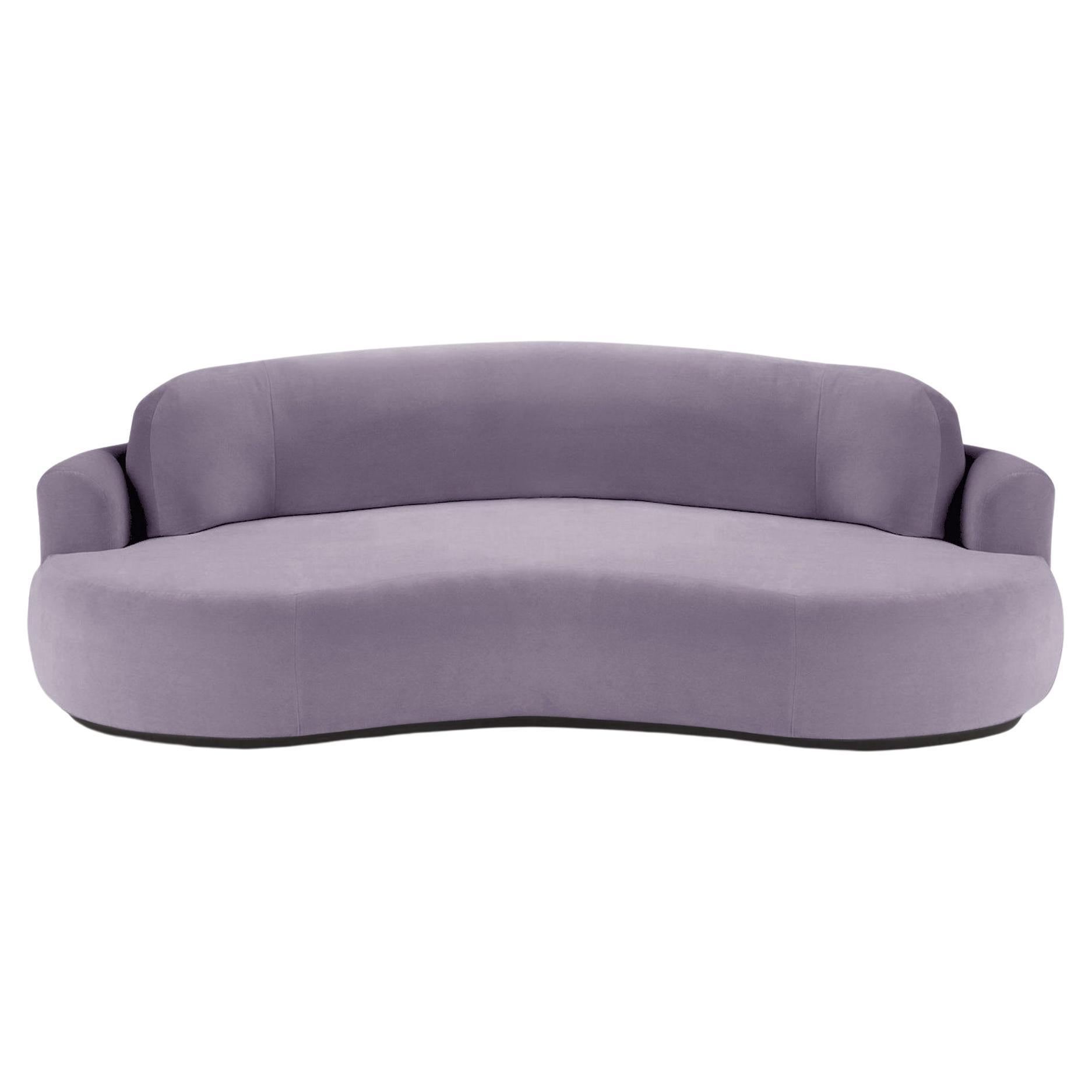 Naked Round Sofa, Large with Beech Ash-056-5 and Paris Lavanda For Sale