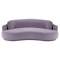 Naked Round Sofa, Large with Beech Ash-056-5 and Paris Lavanda