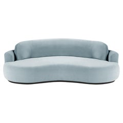 Naked Round Sofa, Large with Beech Ash-056-5 and Paris Safira