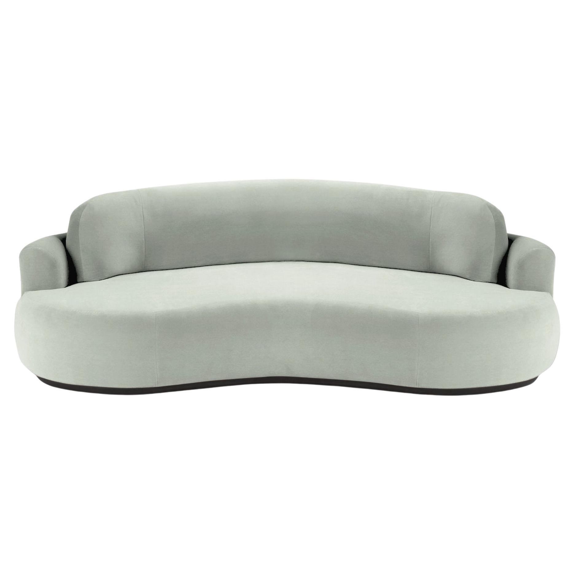 Naked Round Sofa, Large with Beech Ash-056-5 and Smooth 60 For Sale