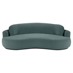 Naked Round Sofa, Large with Beech Ash-056-5 and Teal