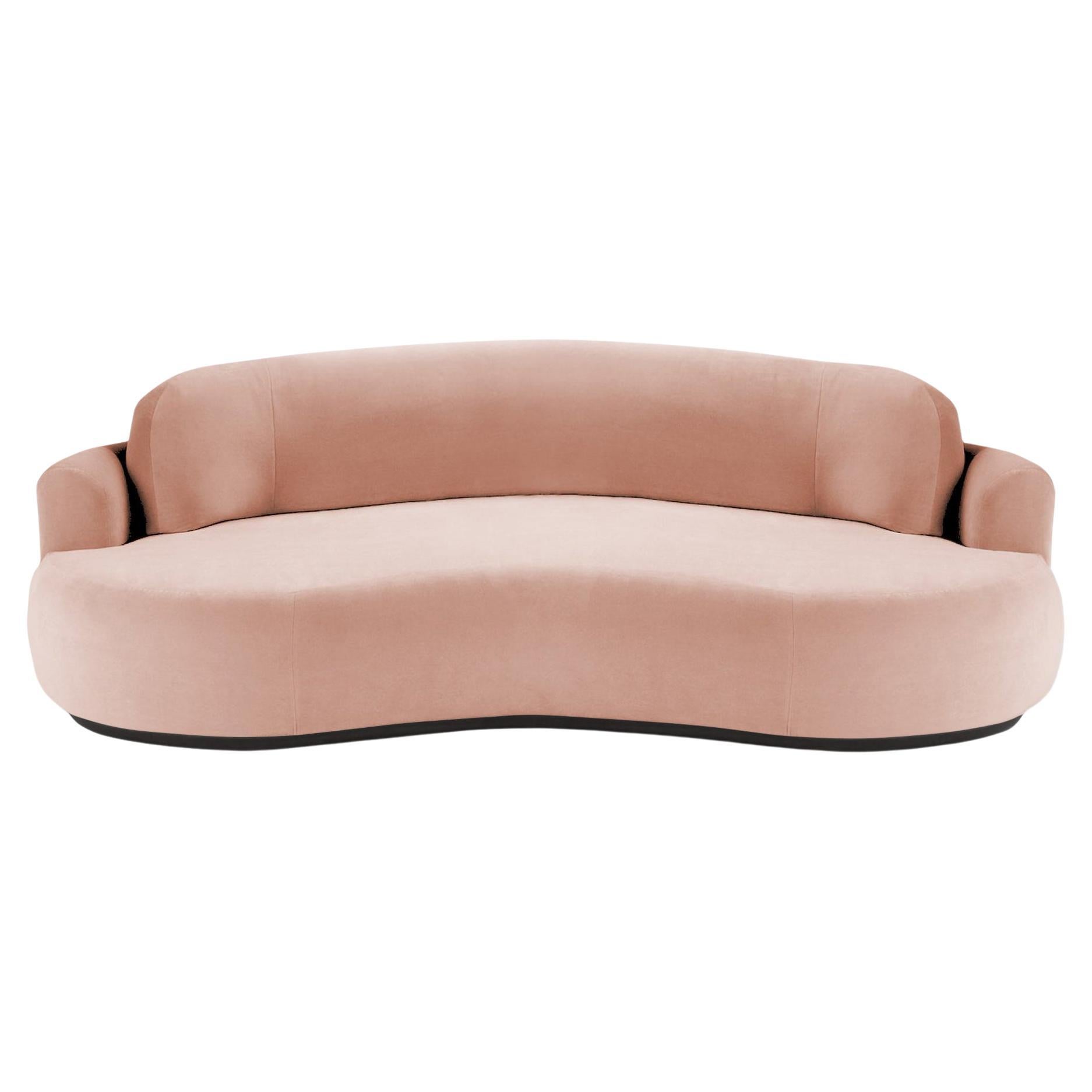 Rundes Naked-Sofa, groß mit Eschenholz-Asche-056-5 und Vigo-Blumenblumen