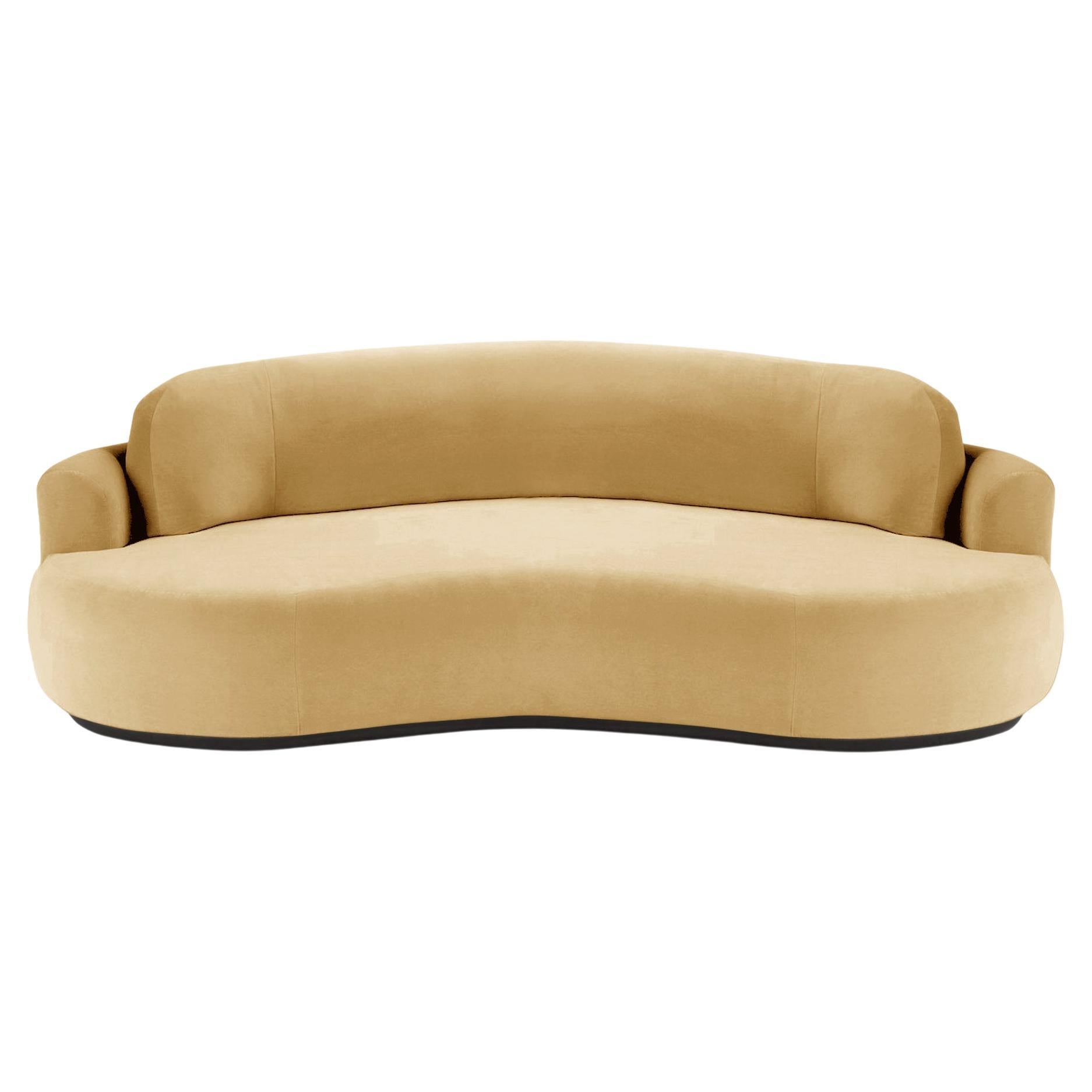 Naked Round Sofa, Large with Beech Ash-056-5 and Vigo Plantain For Sale