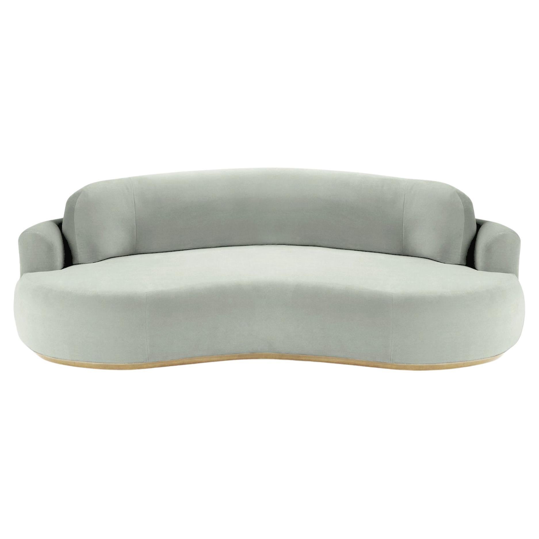 Naked Round Sofa, Large with Natural Oak and Smooth 60