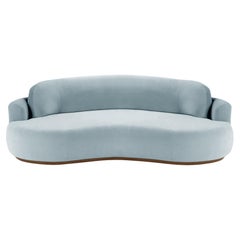 Naked Round Sofa, mittelgroß mit Eschenholz-Asche-056-1 und Paris Safira