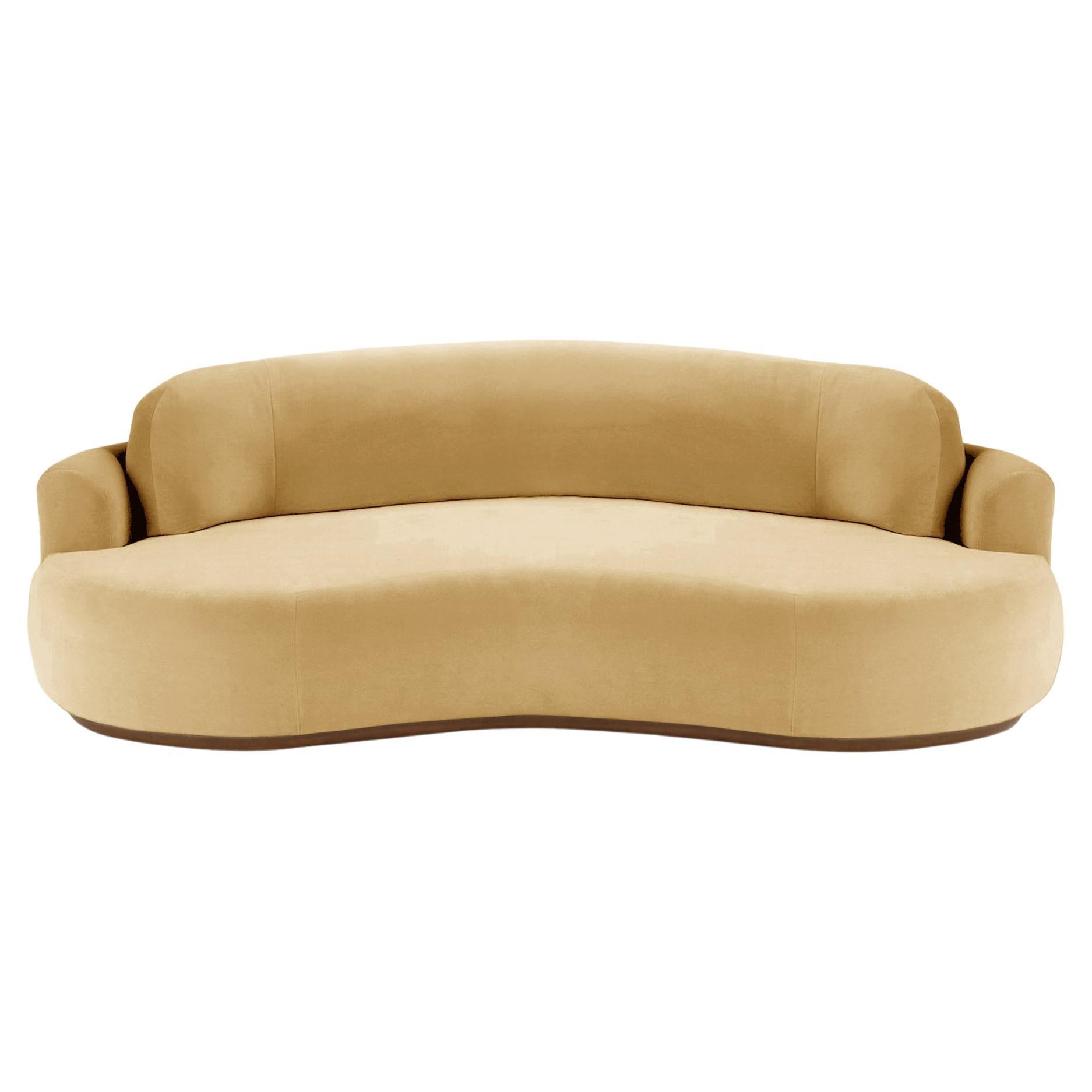 Naked Round Sofa, Medium with Beech Ash-056-1 and Vigo Plantain For Sale