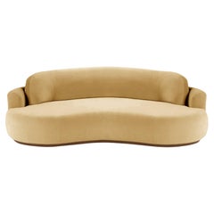 Naked Round Sofa, mittel mit Eschenholz-Aschenbecher-056-1 und Vigo-Pflanzgefäß