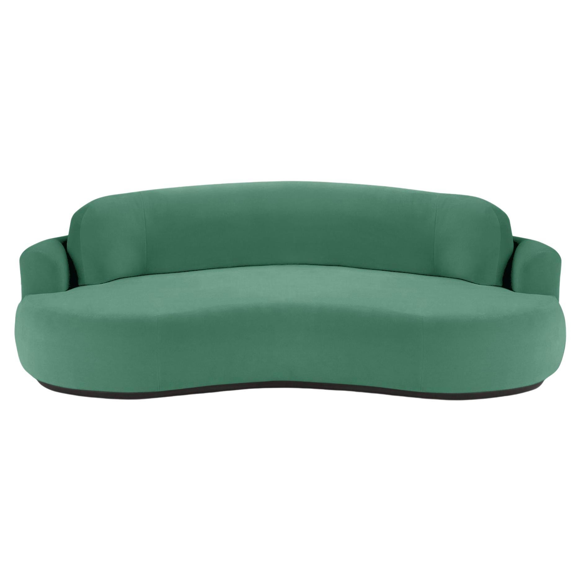 Naked Round Sofa, Medium with Beech Ash-056-5 and Paris Green