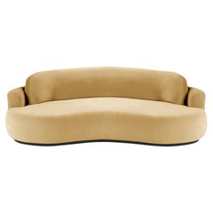 Naked Round Sofa, Medium with Beech Ash-056-5 and Vigo Plantain