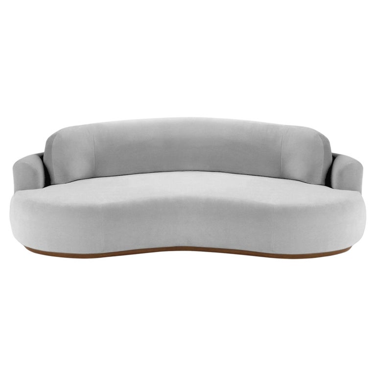 Naked Rundes Sofa, klein mit Eschenholz-Asche-056-1 und Aluminium im Angebot bei 1stDibs Deutschland