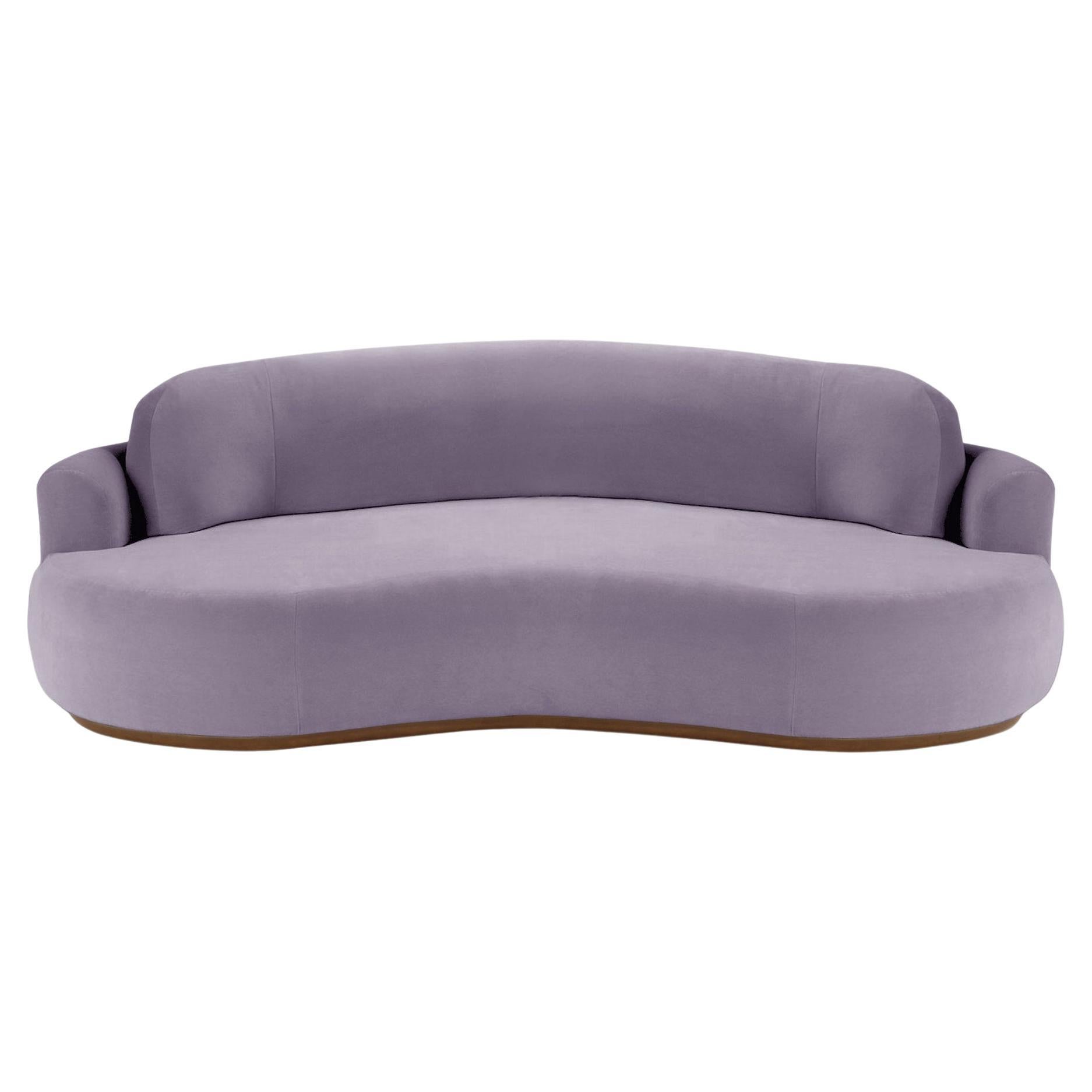 Naked Round Sofa, Small with Beech Ash-056-1 and Paris Lavanda