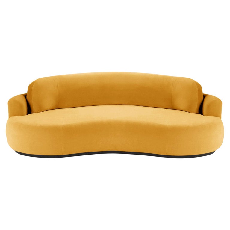 Nacktes Rundsofa, klein mit Buche Esche-056-5 und Mais im Angebot bei 1stDibs Deutschland