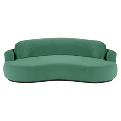 Naked Round Sofa, Small with Beech Ash-056-5 and Paris Green