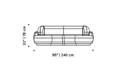 Naked Round Sofa, Small with Beech Ash-056-5 and Paris Lavanda